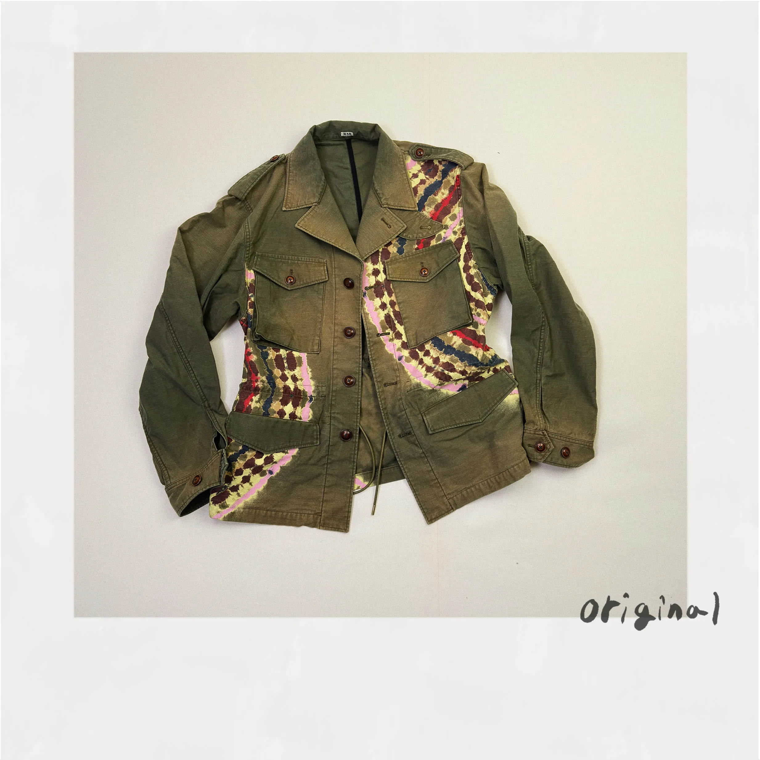 Tie-Dye Military Jacket Khaki sold by EYE/KHOKI