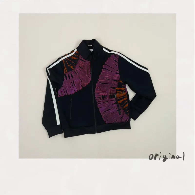 Tie-Dye Track Jacket  Black made by EYE/KHOKI