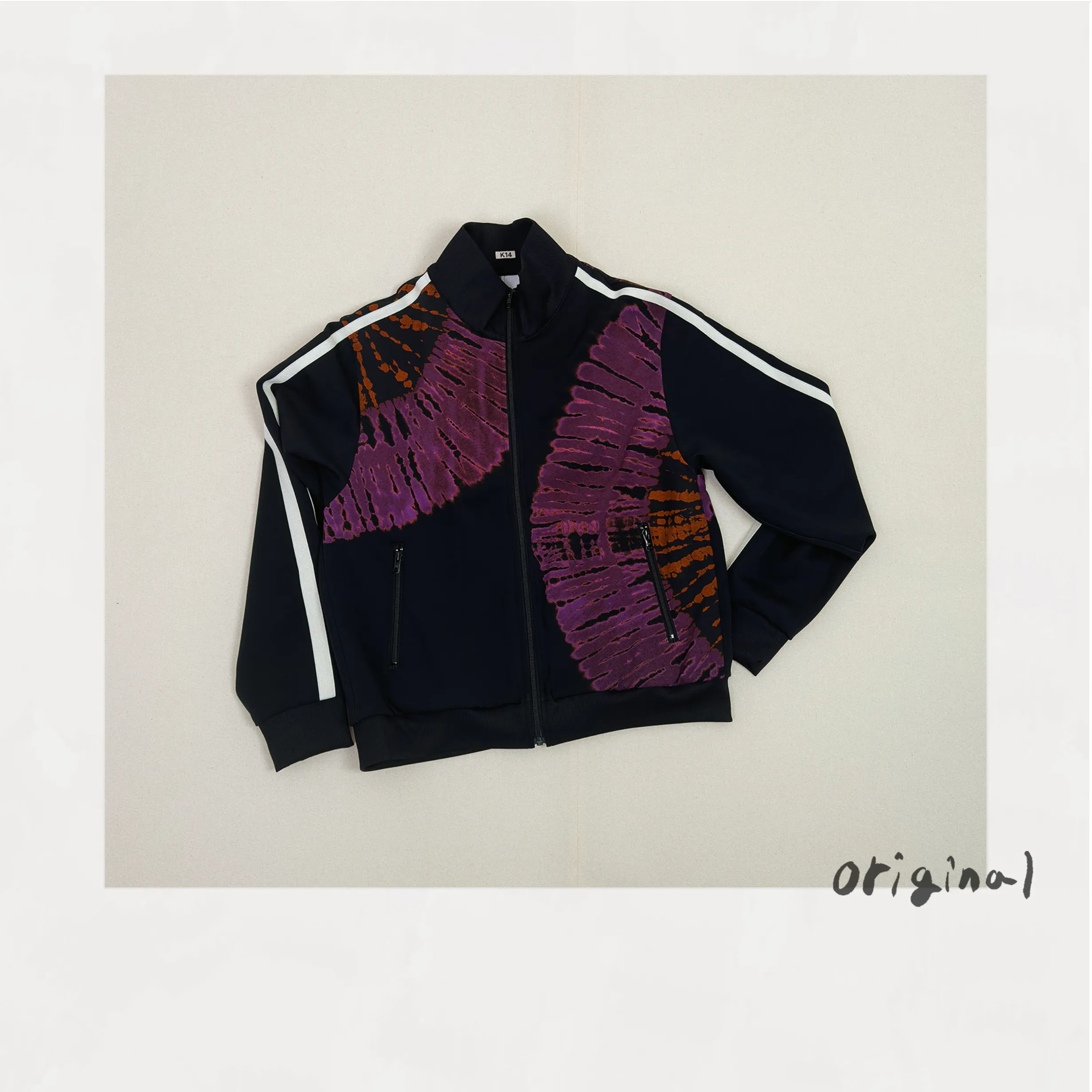 Tie-Dye Track Jacket Black sold by EYE/KHOKI