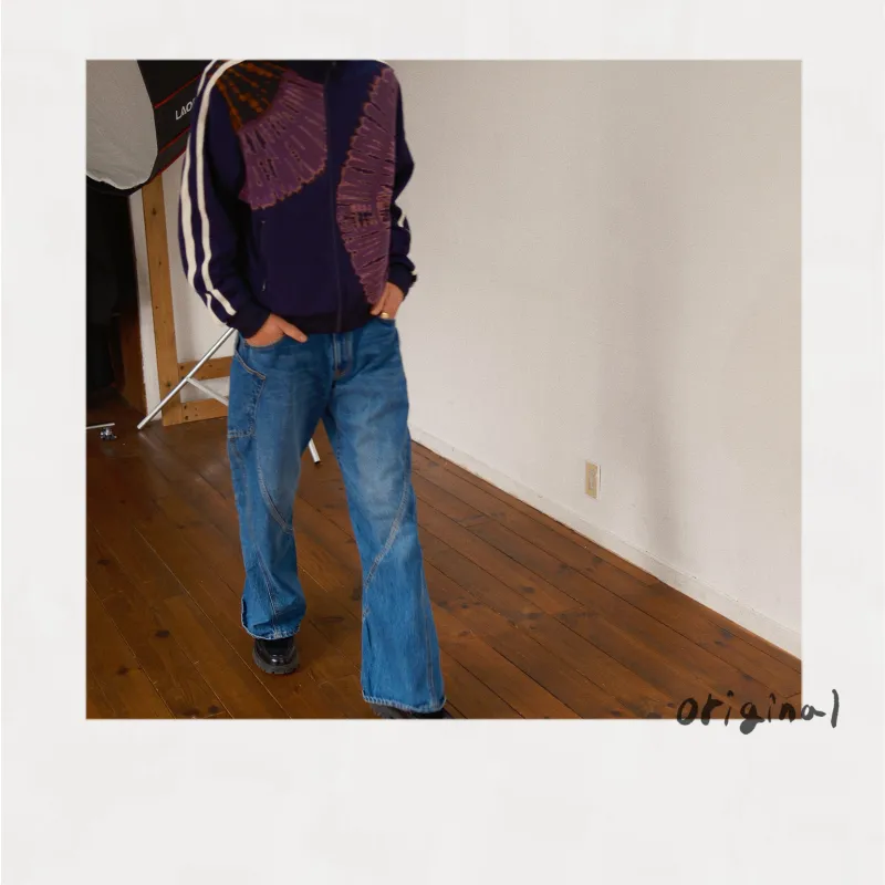 Tie-Dye Track Jacket  Navy made by EYE/KHOKI