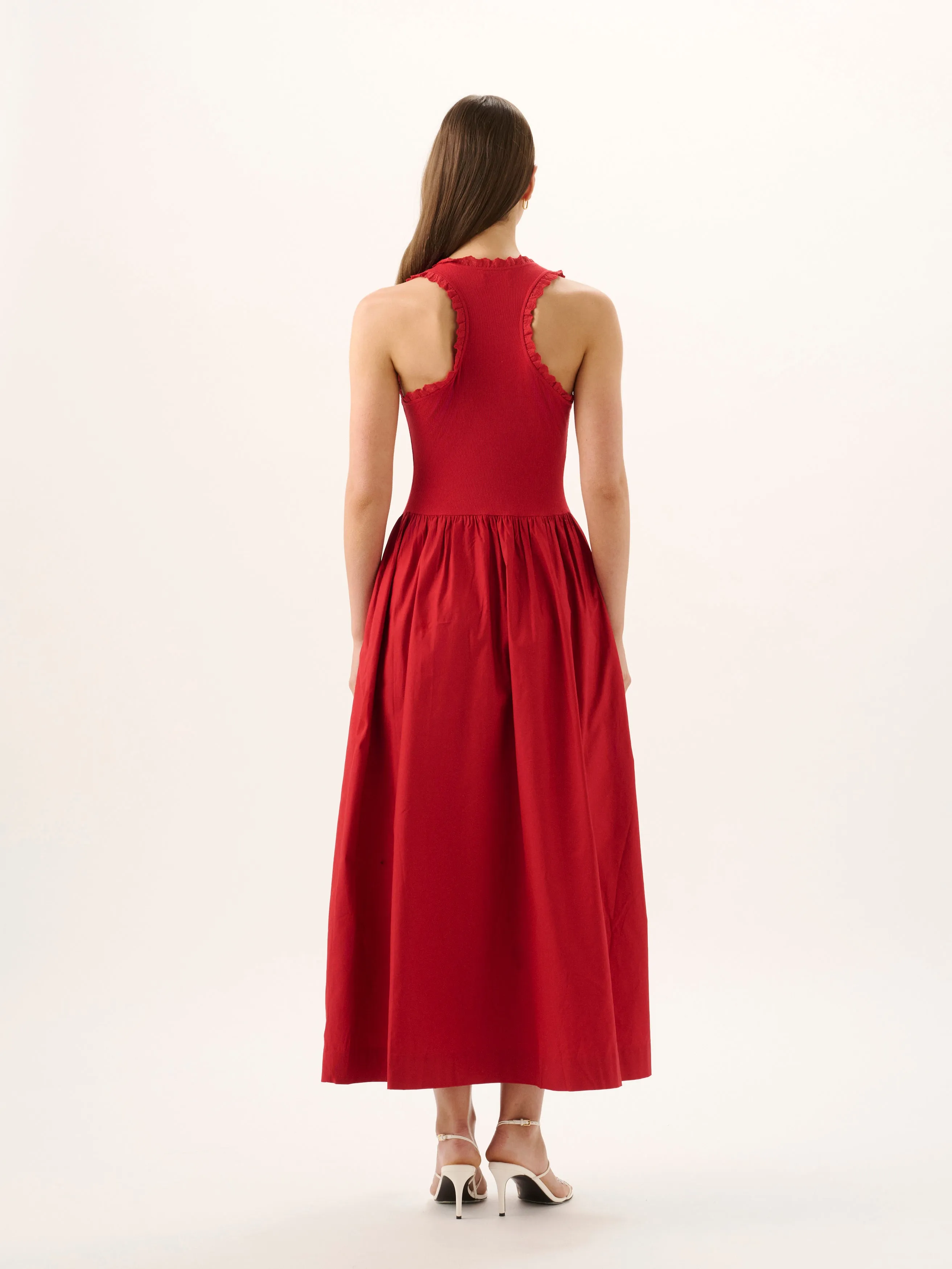 Lucy Rib Maxi Dress | Pomegranate sold by ROAME product image thumbnail 5