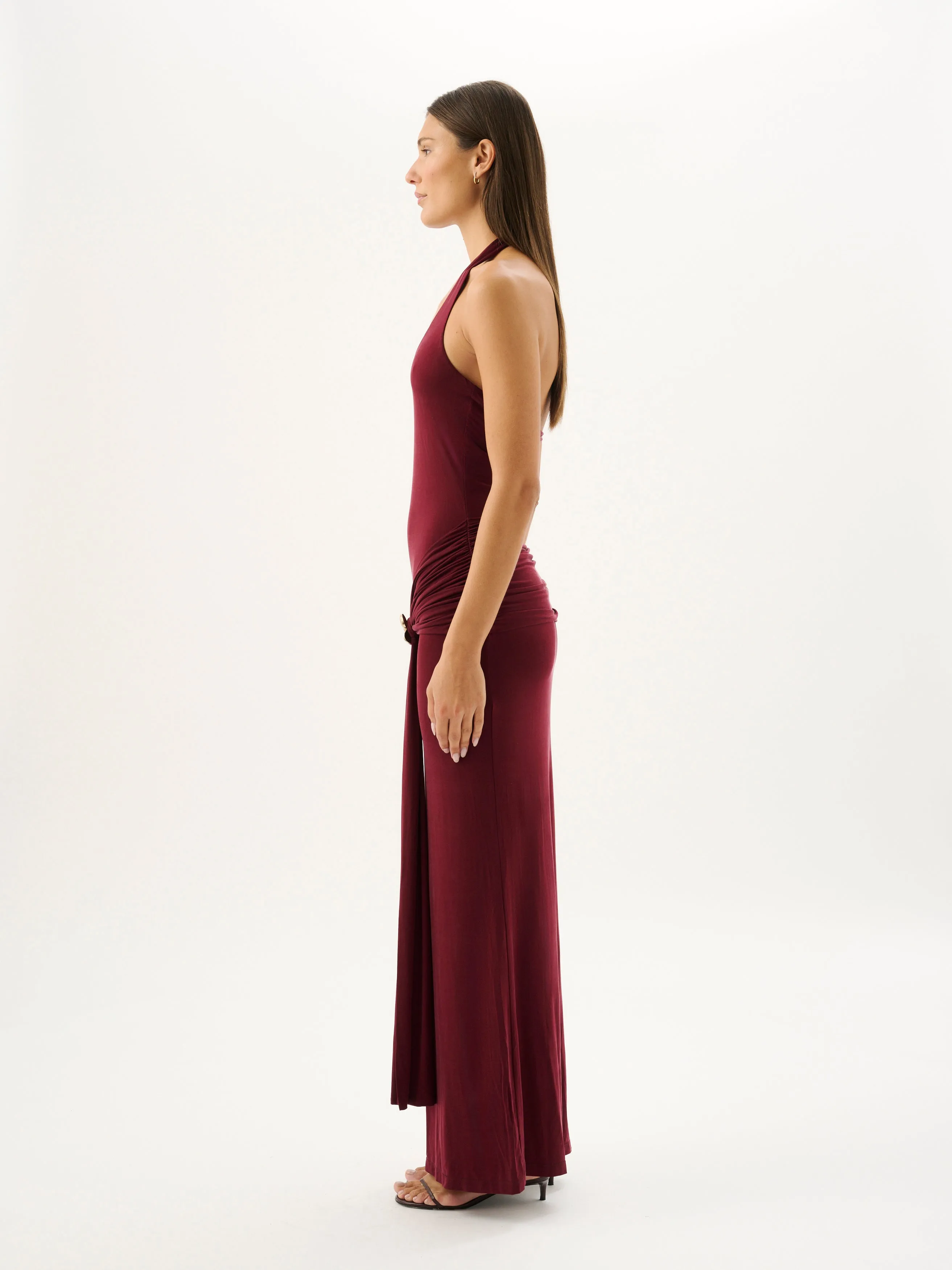Julietta Halter Dress | Sangria sold by ROAME product image thumbnail 3
