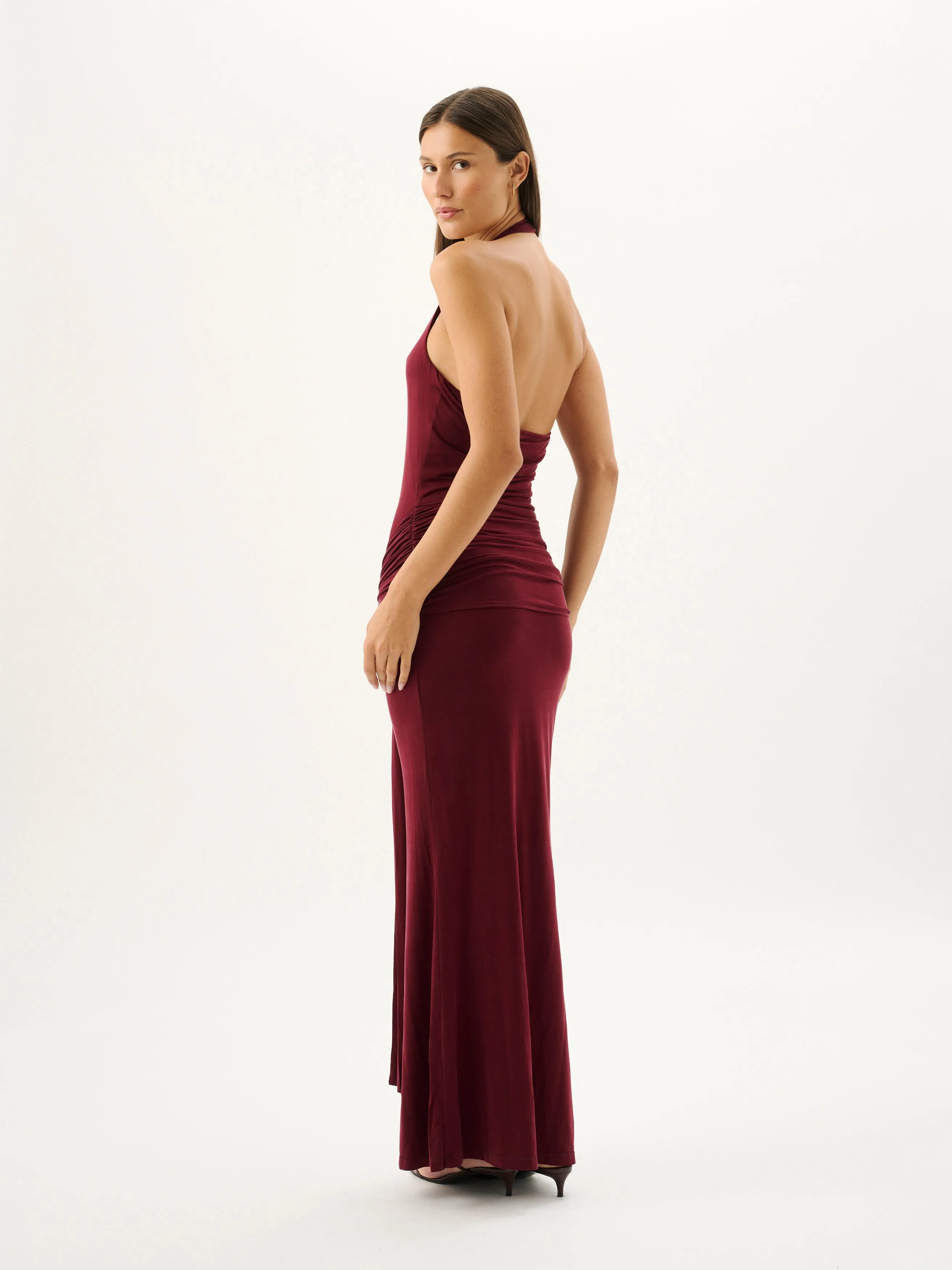 Julietta Halter Dress | Sangria sold by ROAME product image thumbnail 5