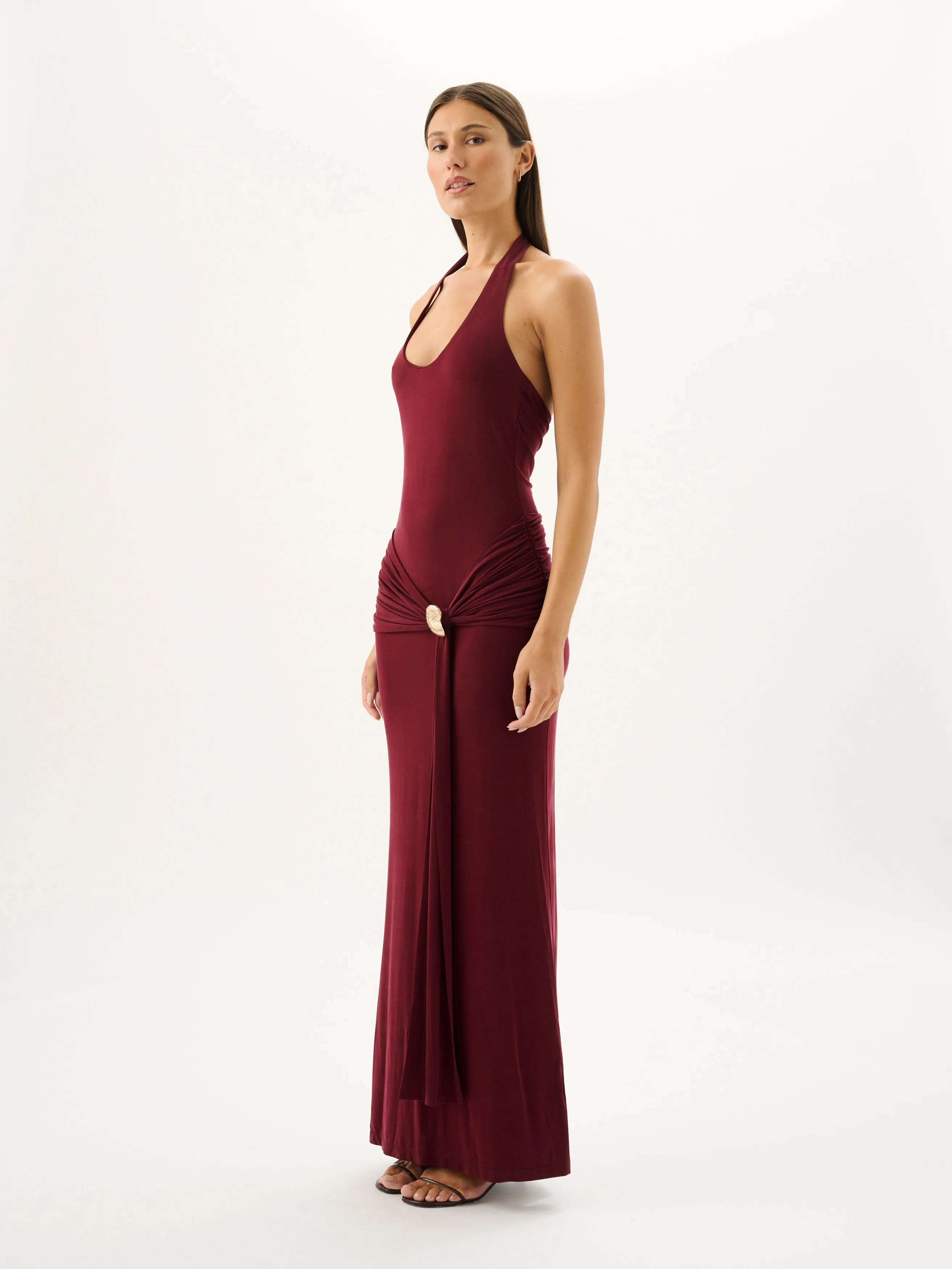Julietta Halter Dress | Sangria sold by ROAME product image thumbnail 2