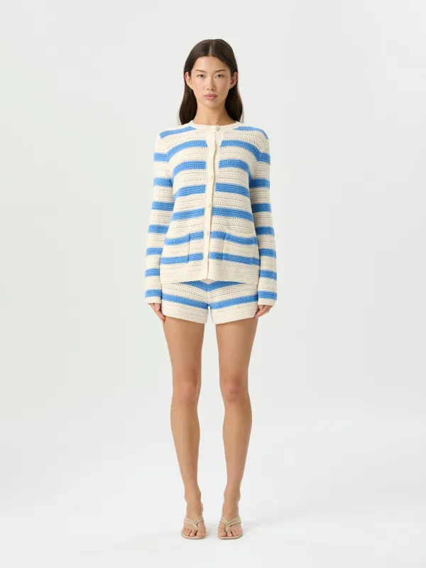 Manon Knit Cardigan Bleu made by ROAME