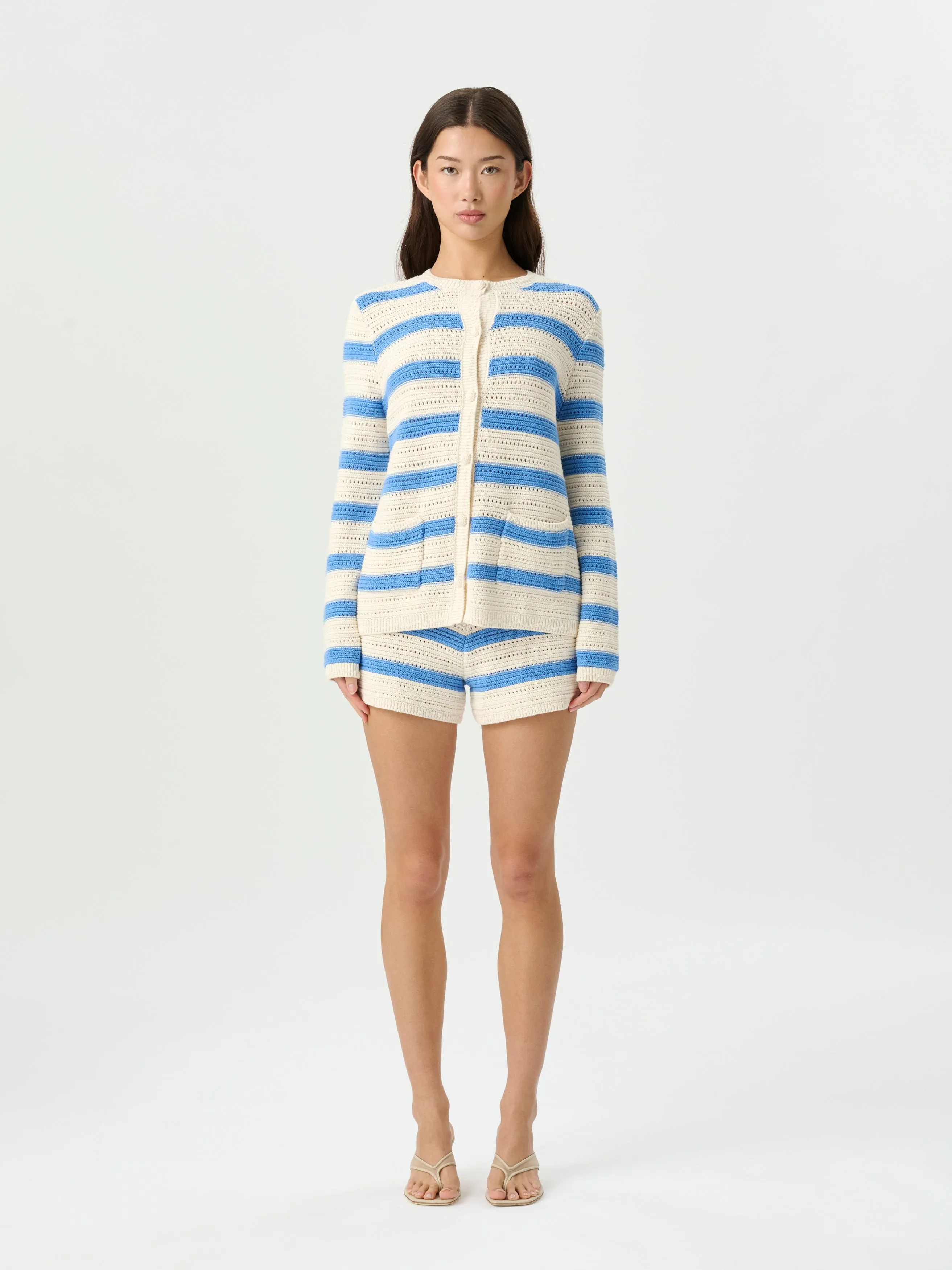 Manon Knit Cardigan Bleu sold by ROAME