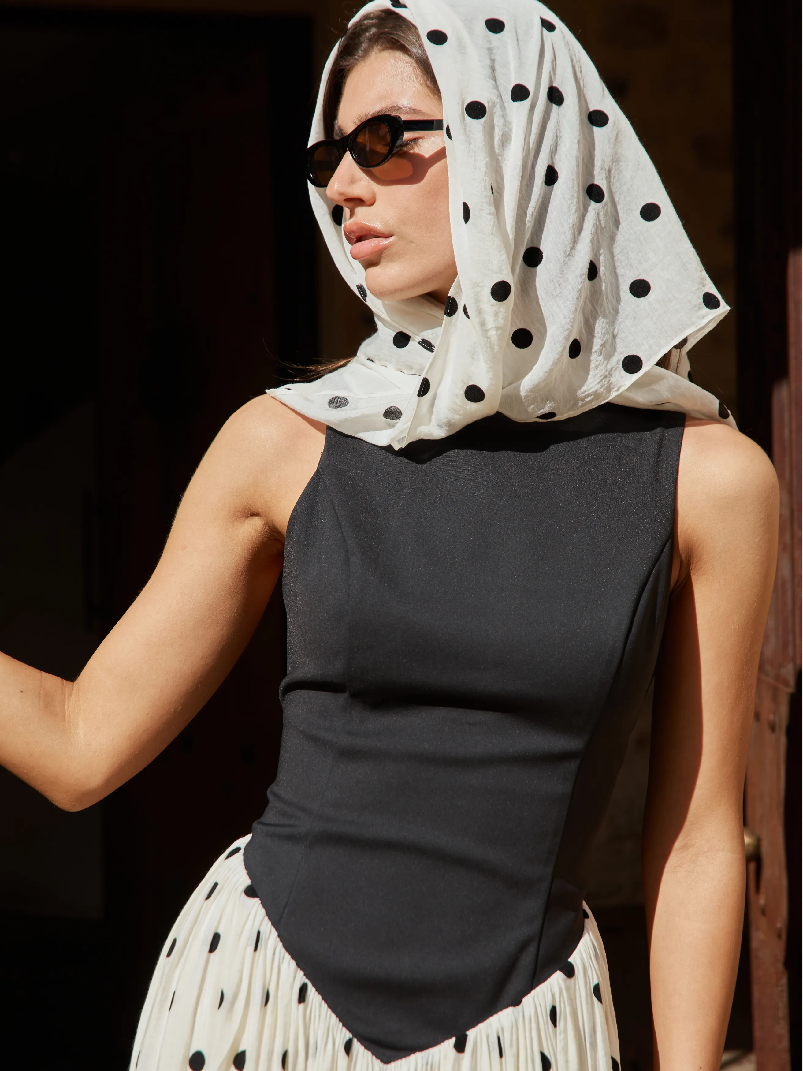Brigitte Head Scarf Heirloom Dot sold by ROAME product image thumbnail 2