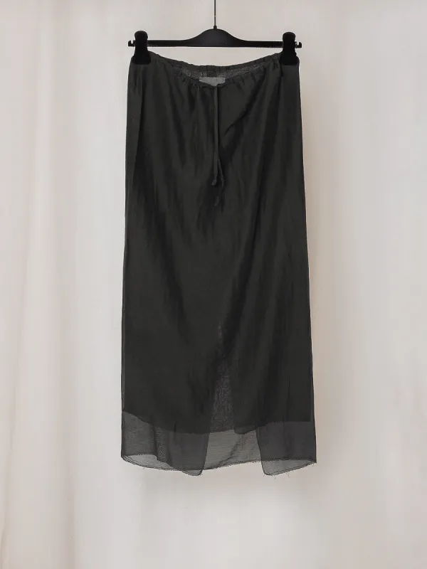 ARCHIVE NO.138 TAFFETA LONG DOUBLE SKIRT made by Gabriela Coll Garments