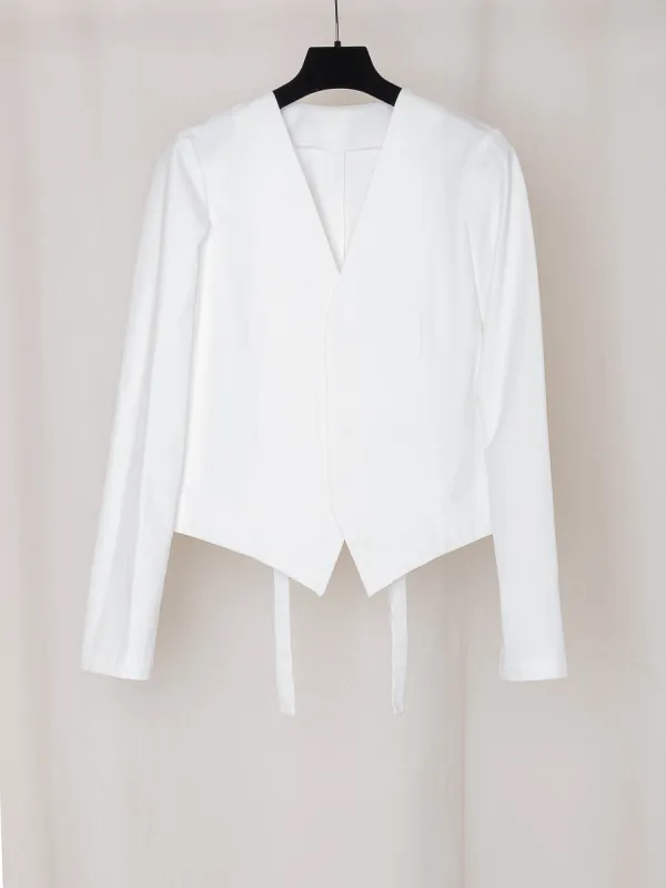 ARCHIVE NO.81 GABARDINE VEST JACKET made by Gabriela Coll Garments