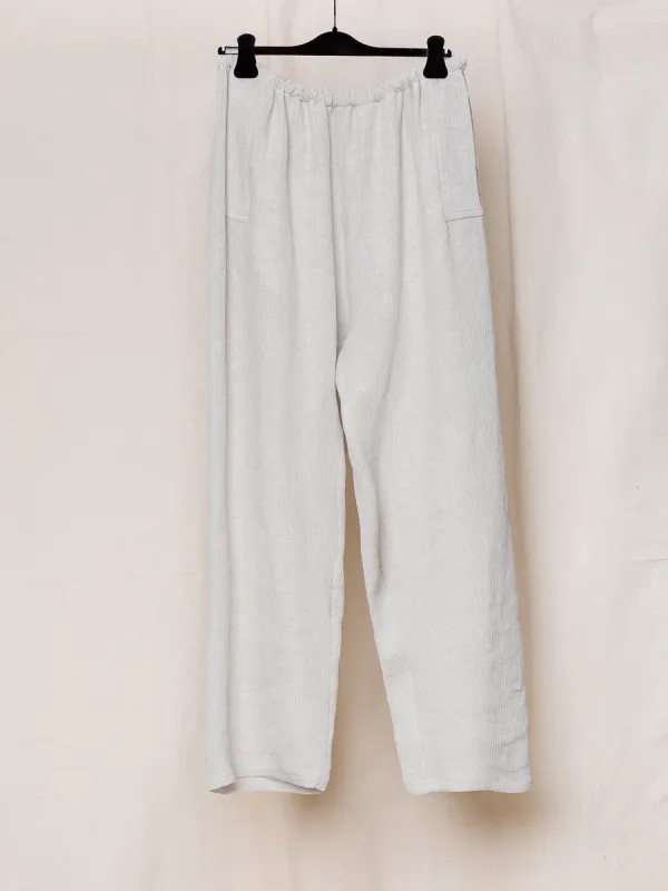 ARCHIVE NO.287 RIBBED LINEN POCKET TROUSERS made by Gabriela Coll Garments