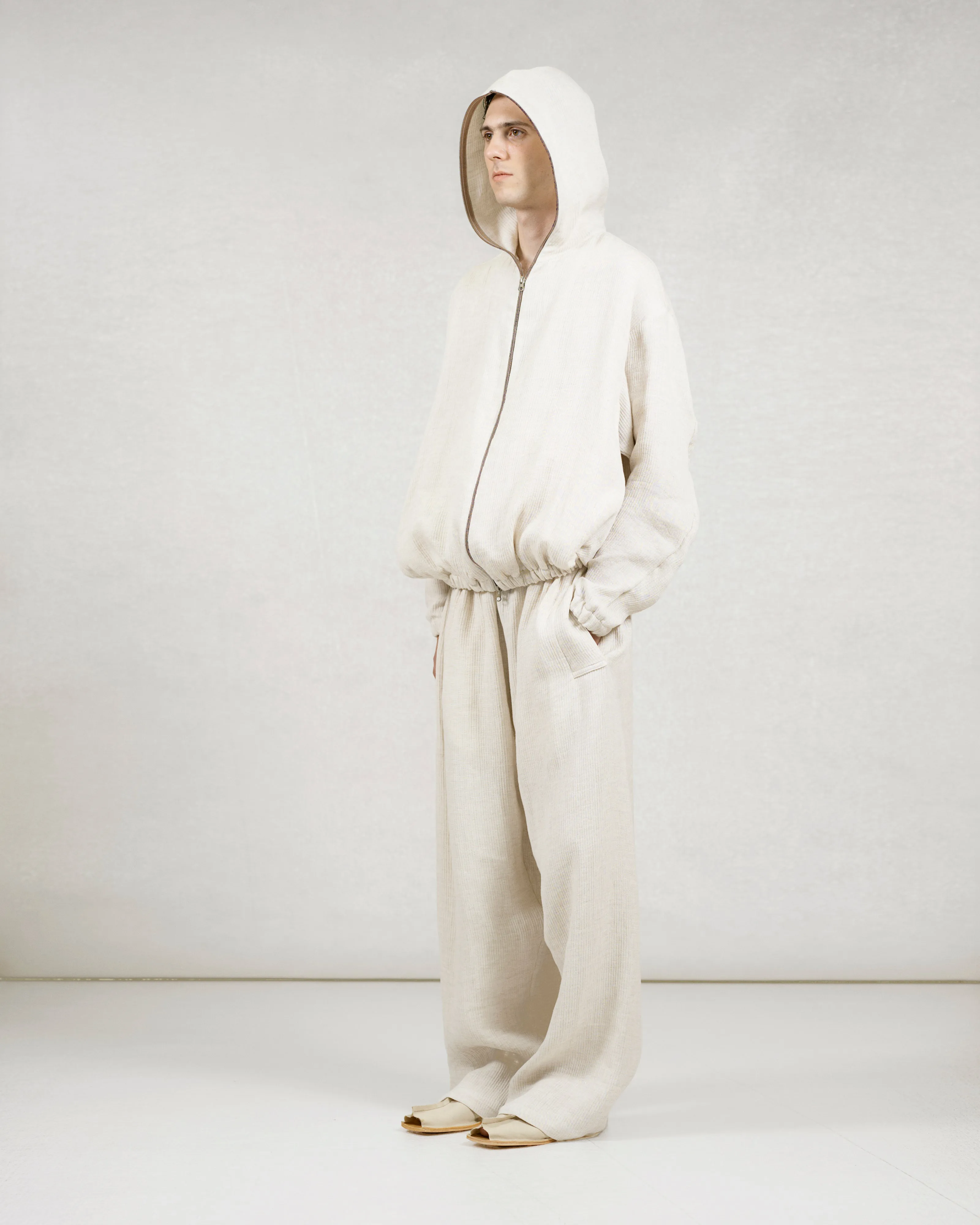 ARCHIVE NO.287 RIBBED LINEN POCKET TROUSERS sold by Gabriela Coll Garments product image thumbnail 2