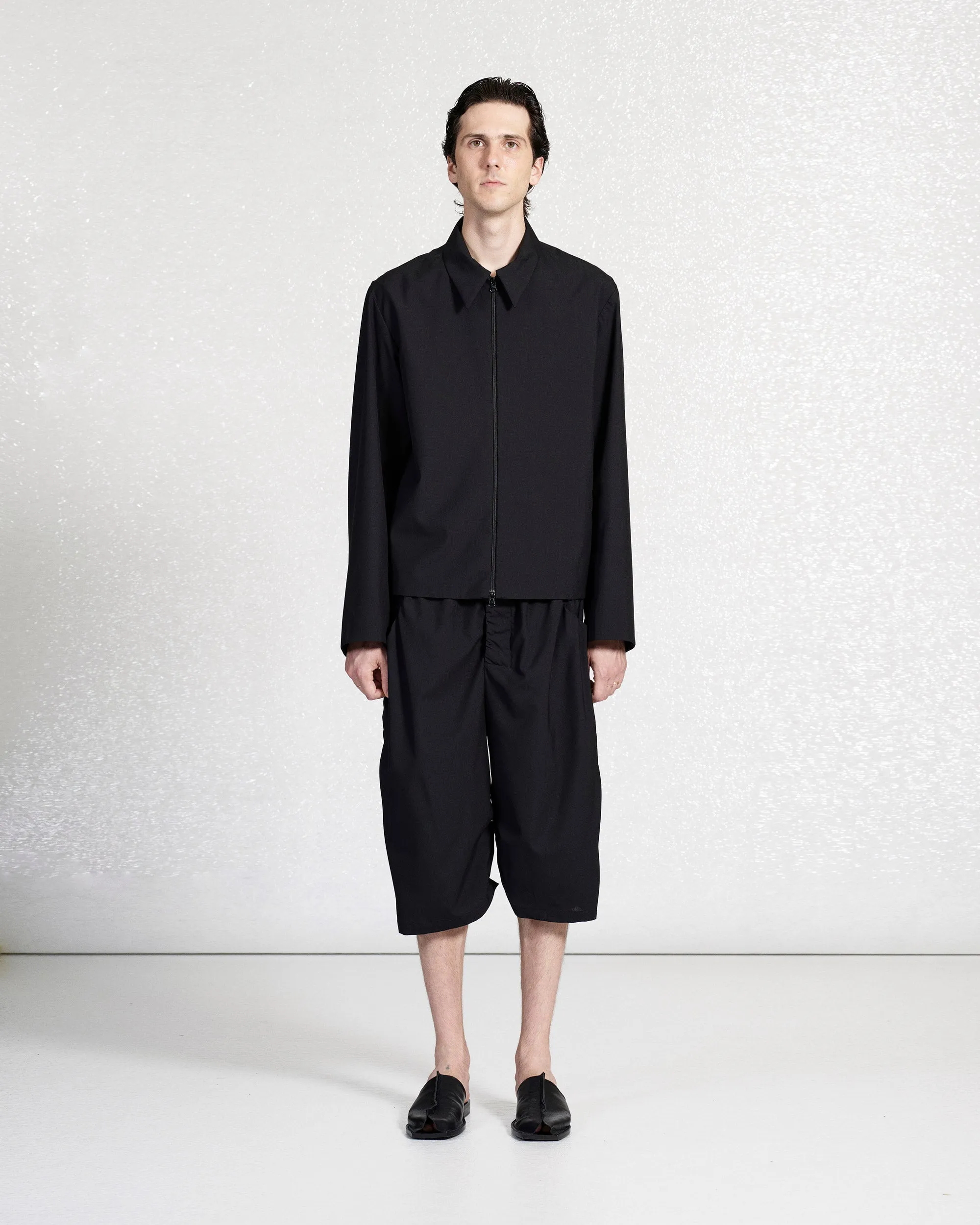 S18 NO.330 SUMMER WOOL DRAPED SHORT TROUSERS sold by Gabriela Coll Garments product image thumbnail 5