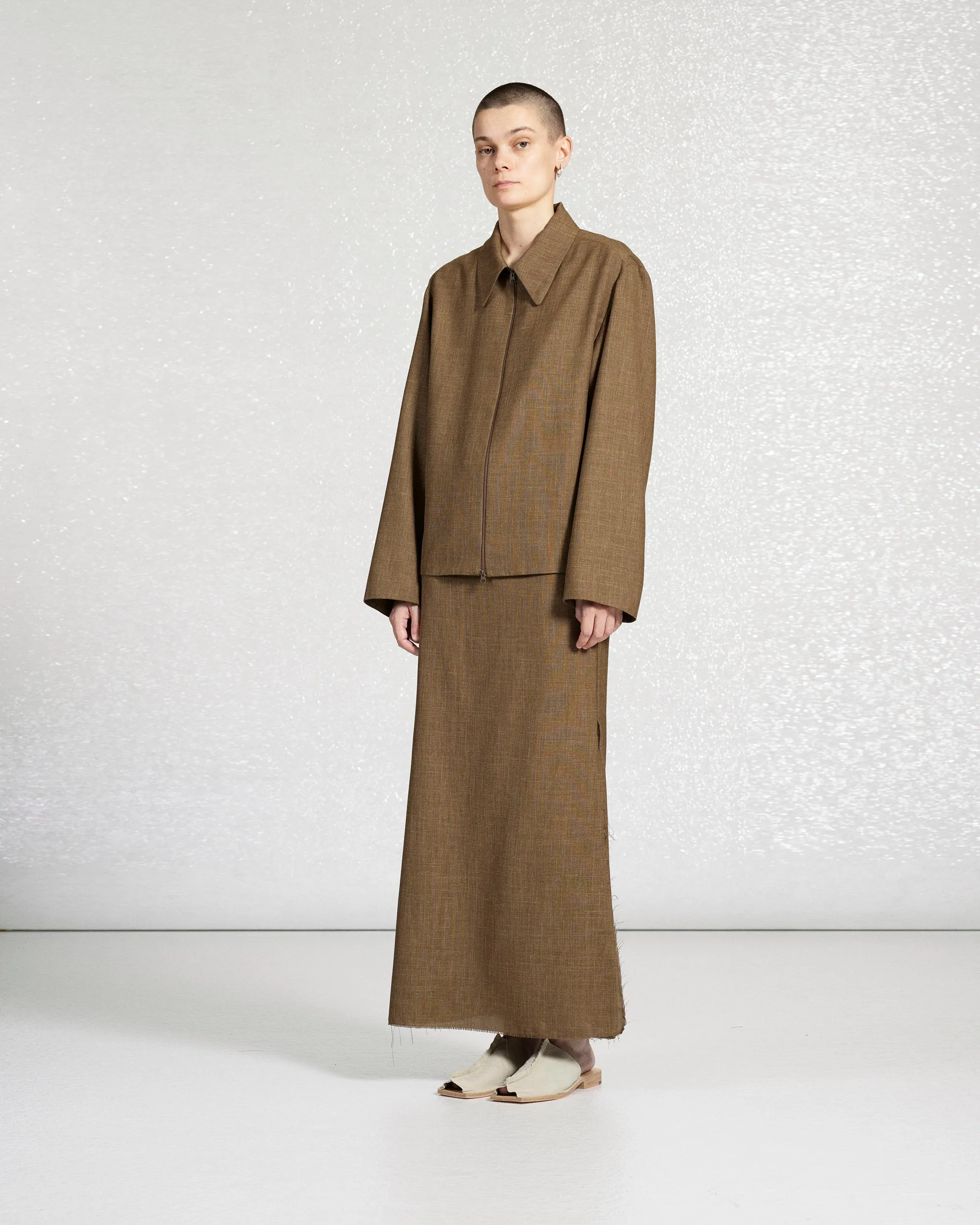 S18 NO.290 SUMMER WOOL SLIT SKIRT sold by Gabriela Coll Garments product image thumbnail 2
