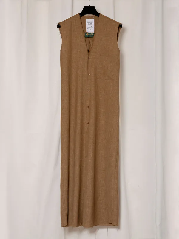 S18 NO.90 SUMMER WOOL SLEEVELESS DRESS made by Gabriela Coll Garments