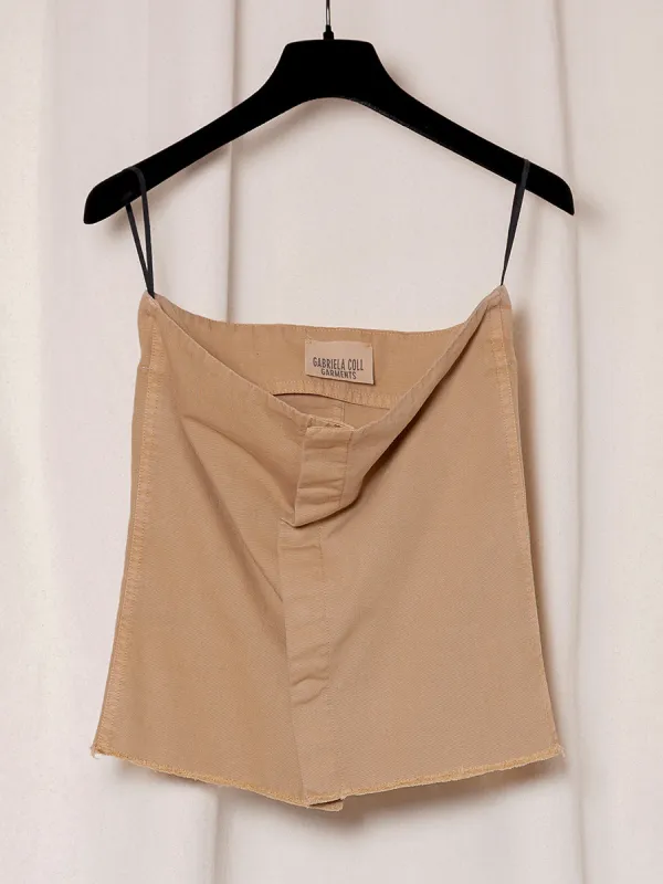 S18 NO.225 THIN CANVAS SNAP TOP made by Gabriela Coll Garments