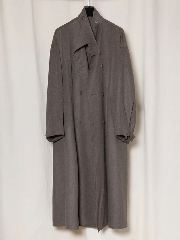 S19 NO.65 DUST HEAVY WOOL OVERSIZED COAT made by Gabriela Coll Garments