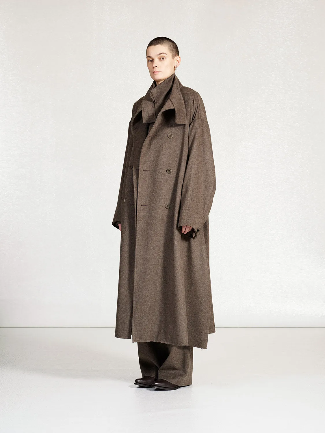S19 NO.65 DUST HEAVY WOOL OVERSIZED COAT sold by Gabriela Coll Garments product image thumbnail 3
