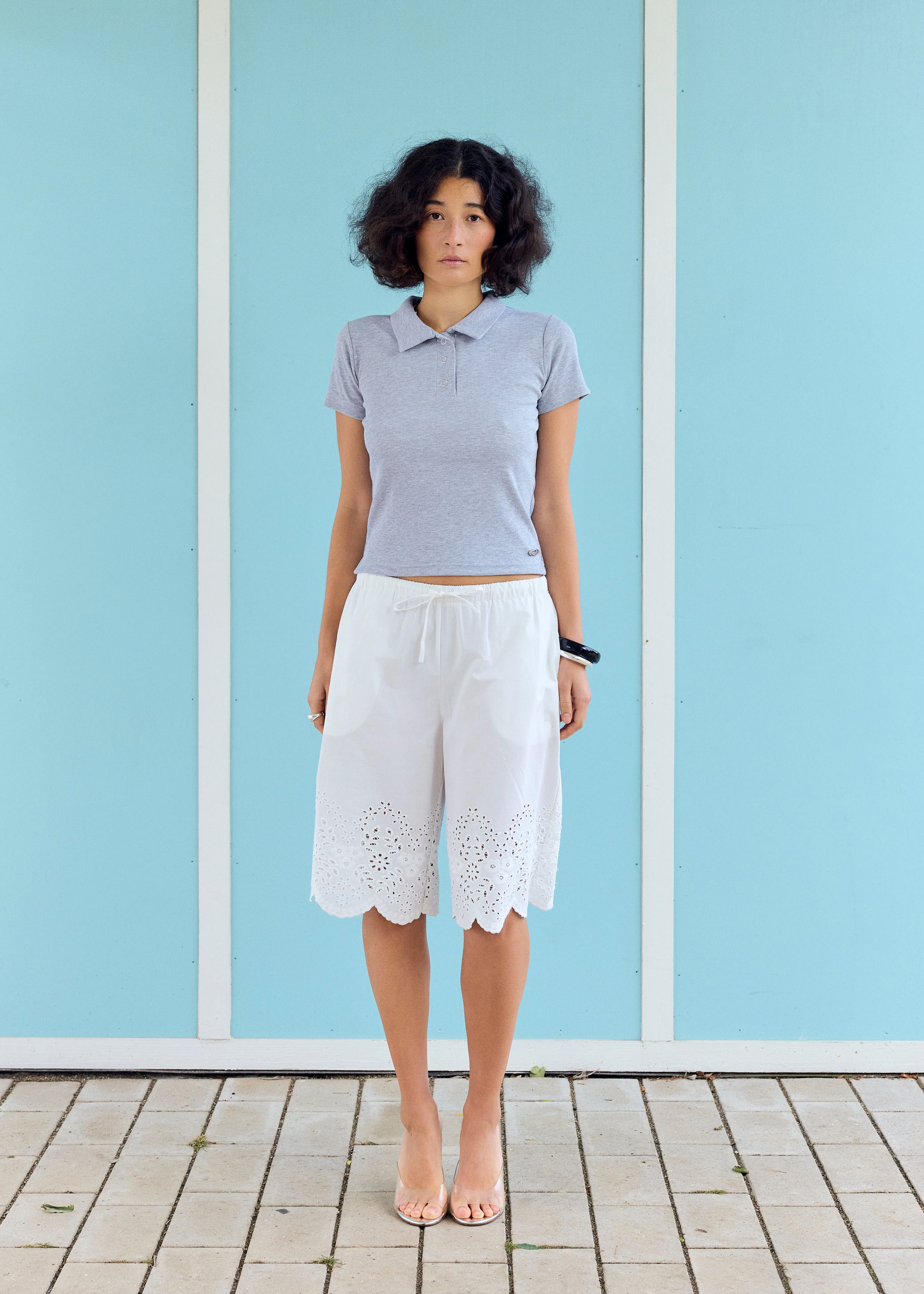 NikoRS Polo Tee Light Grey melange sold by RÉSUMÉ