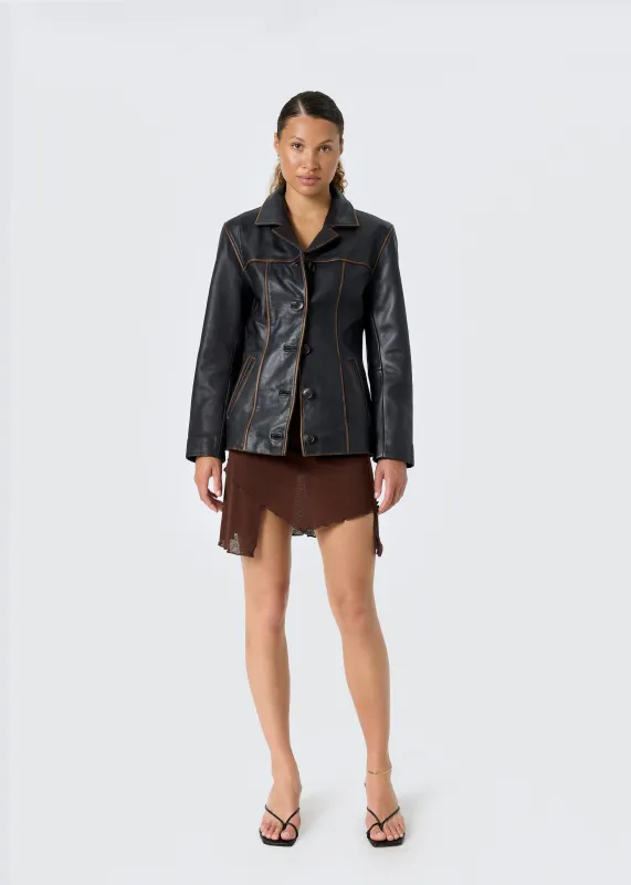 MaddoxRS Leather Jacket Black made by RÉSUMÉ