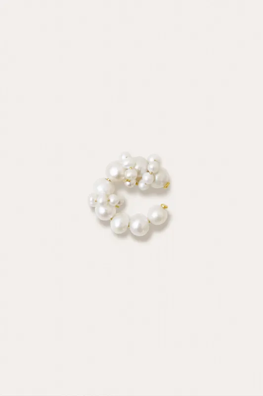 Posy - Pearl and Recycled Gold Vermeil Ear Cuff made by Completed Works
