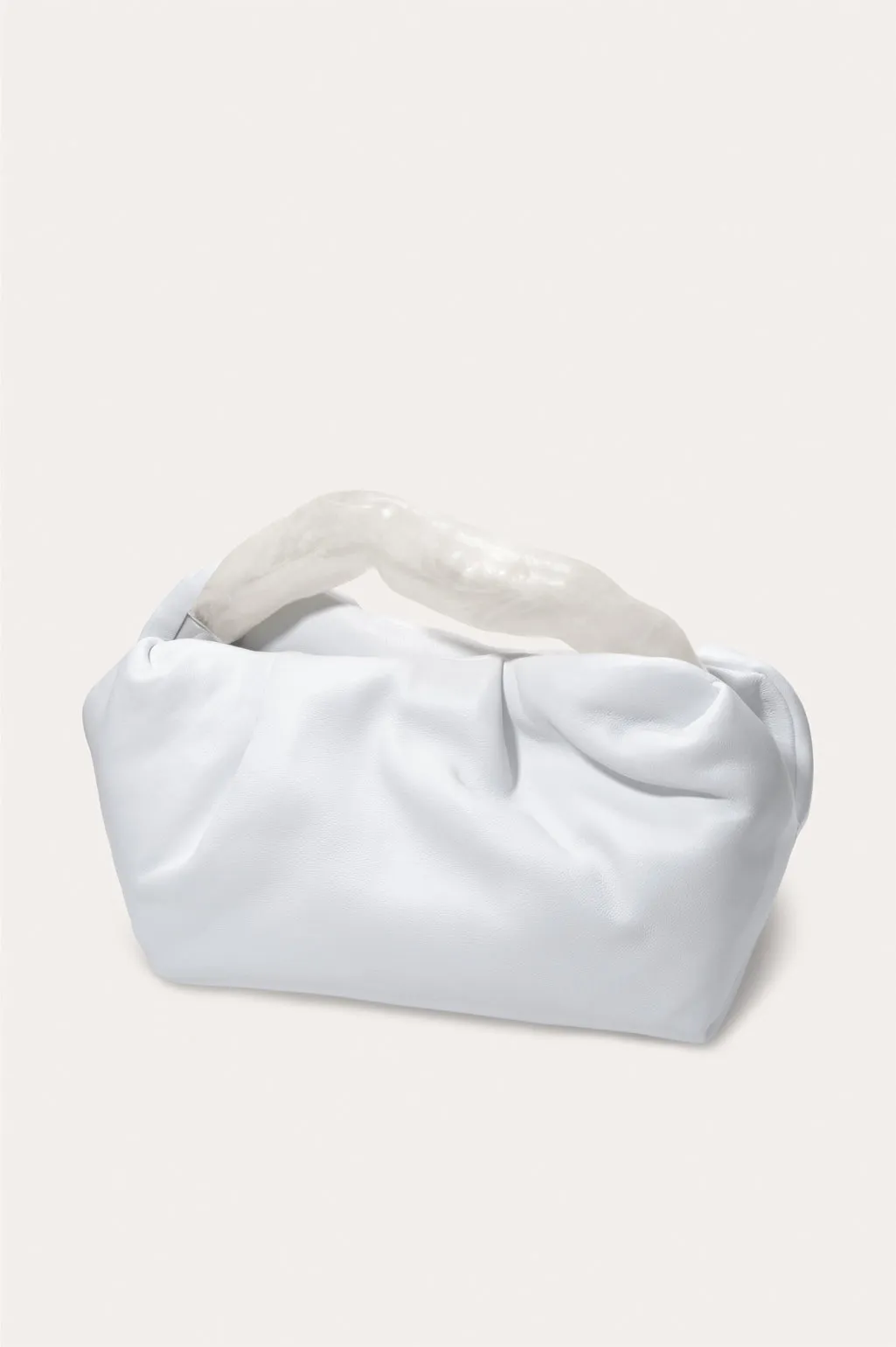 The Lunchbox - Pearlescent White Resin and White Leather Clutch Bag sold by Completed Works product image thumbnail 2