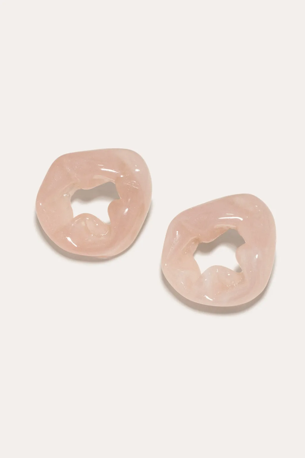 Scrunch - Rose Quartz Bio Resin and Recycled Gold Vermeil Earrings sold by Completed Works product image thumbnail 2