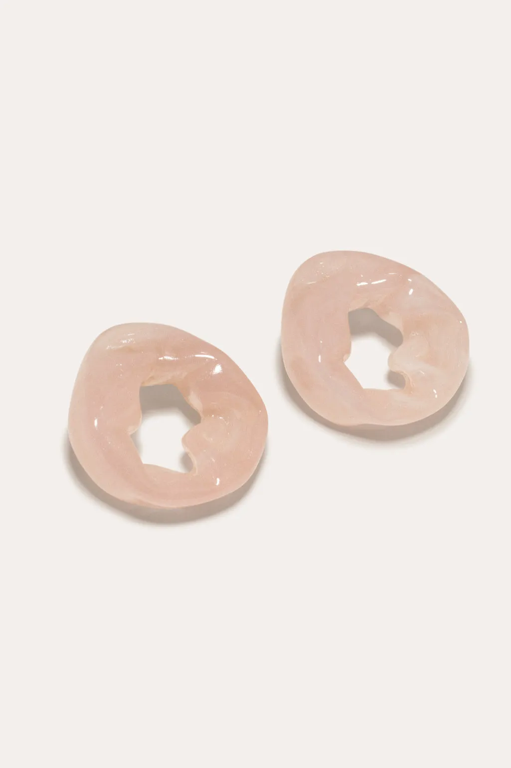 Scrunch - Rose Quartz Bio Resin and Recycled Gold Vermeil Earrings sold by Completed Works product image thumbnail 3