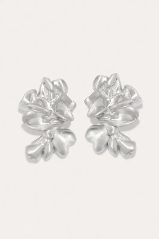 Oversized Splotch - Recycled Silver Earrings made by Completed Works