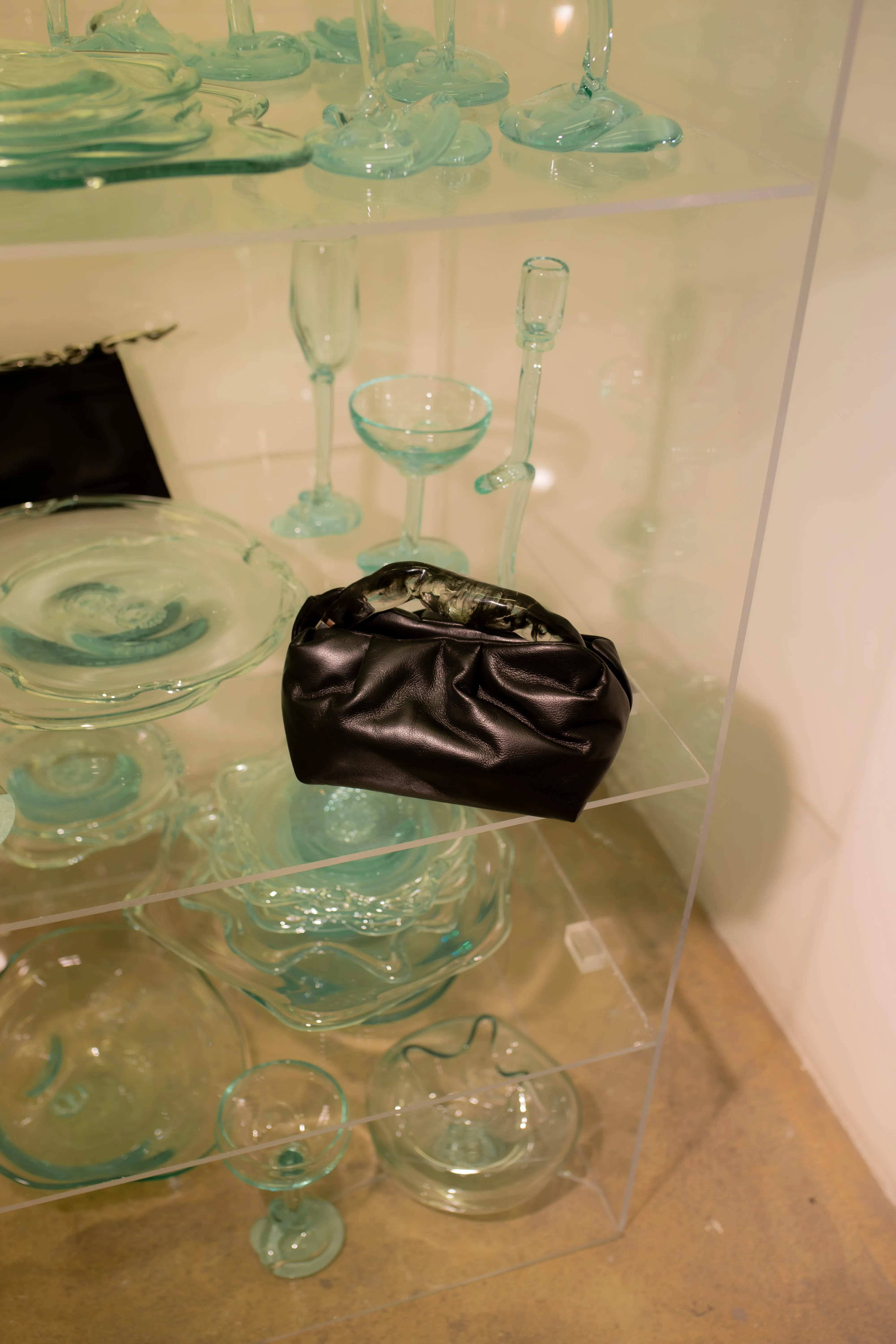 The Lunchbox - Smoky Quartz Resin and Black Leather Clutch Bag sold by Completed Works product image thumbnail 3