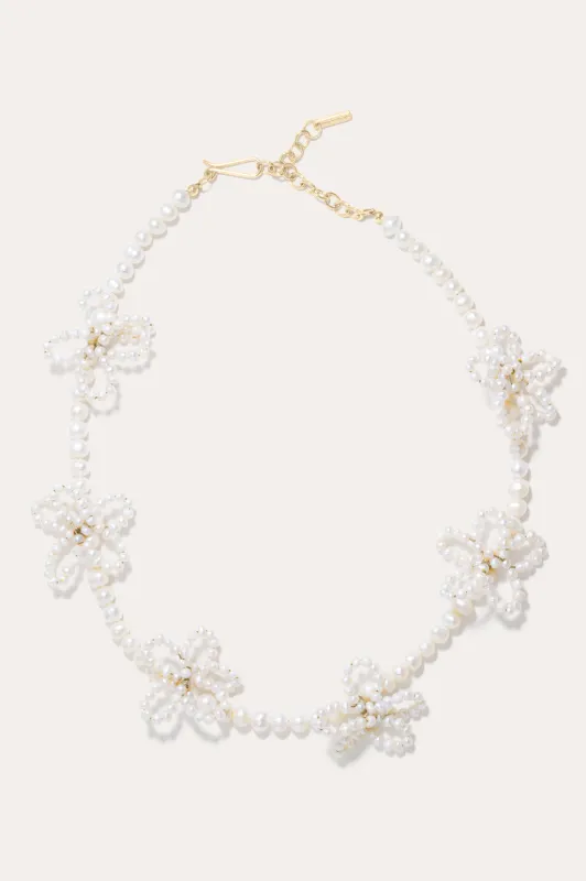 P142 - Pearl and Recycled Gold Vermeil Necklace made by Completed Works