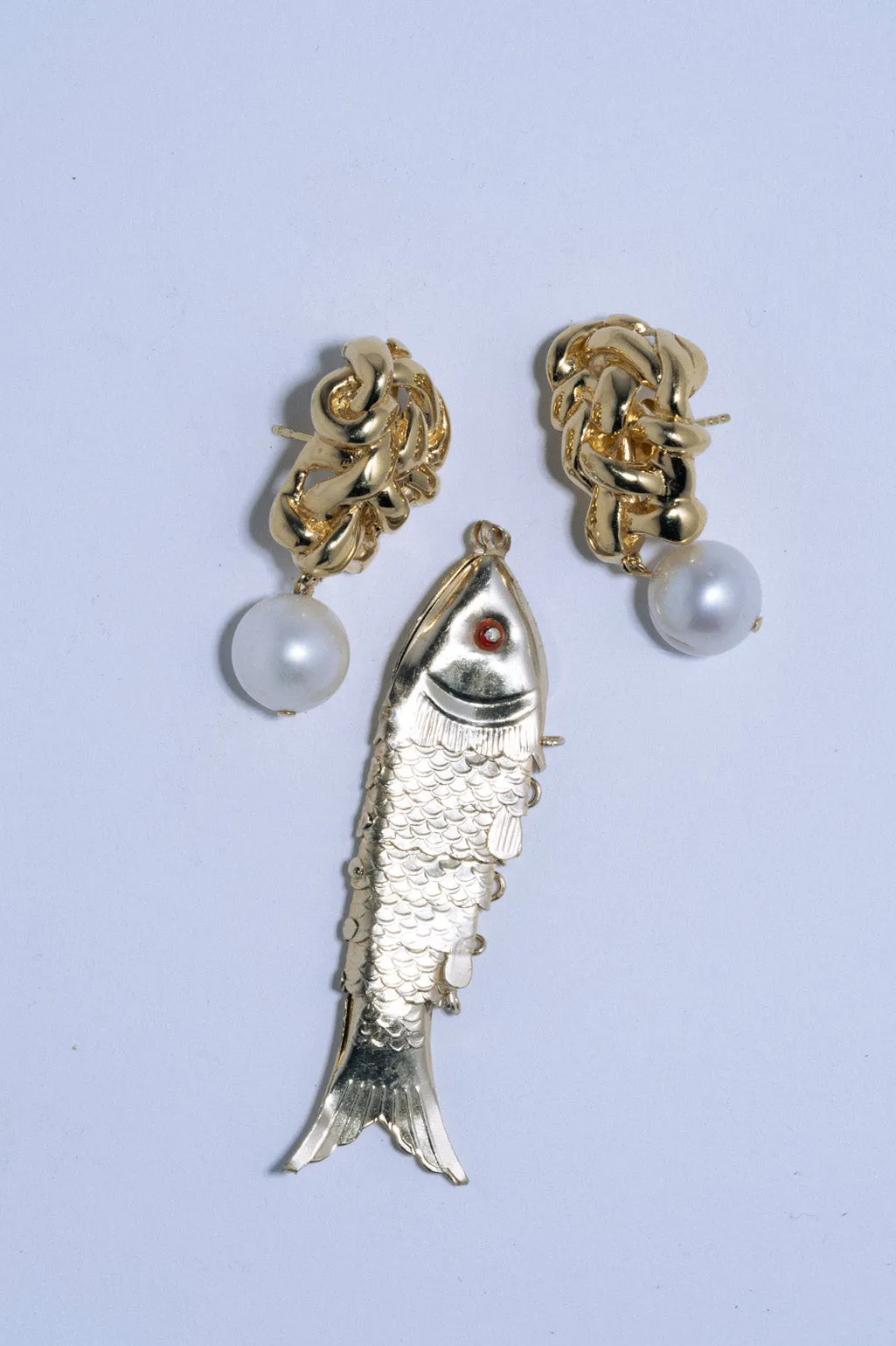 The Paths of Memory - Pearl and Recycled Gold Vermeil Earrings sold by Completed Works product image thumbnail 4