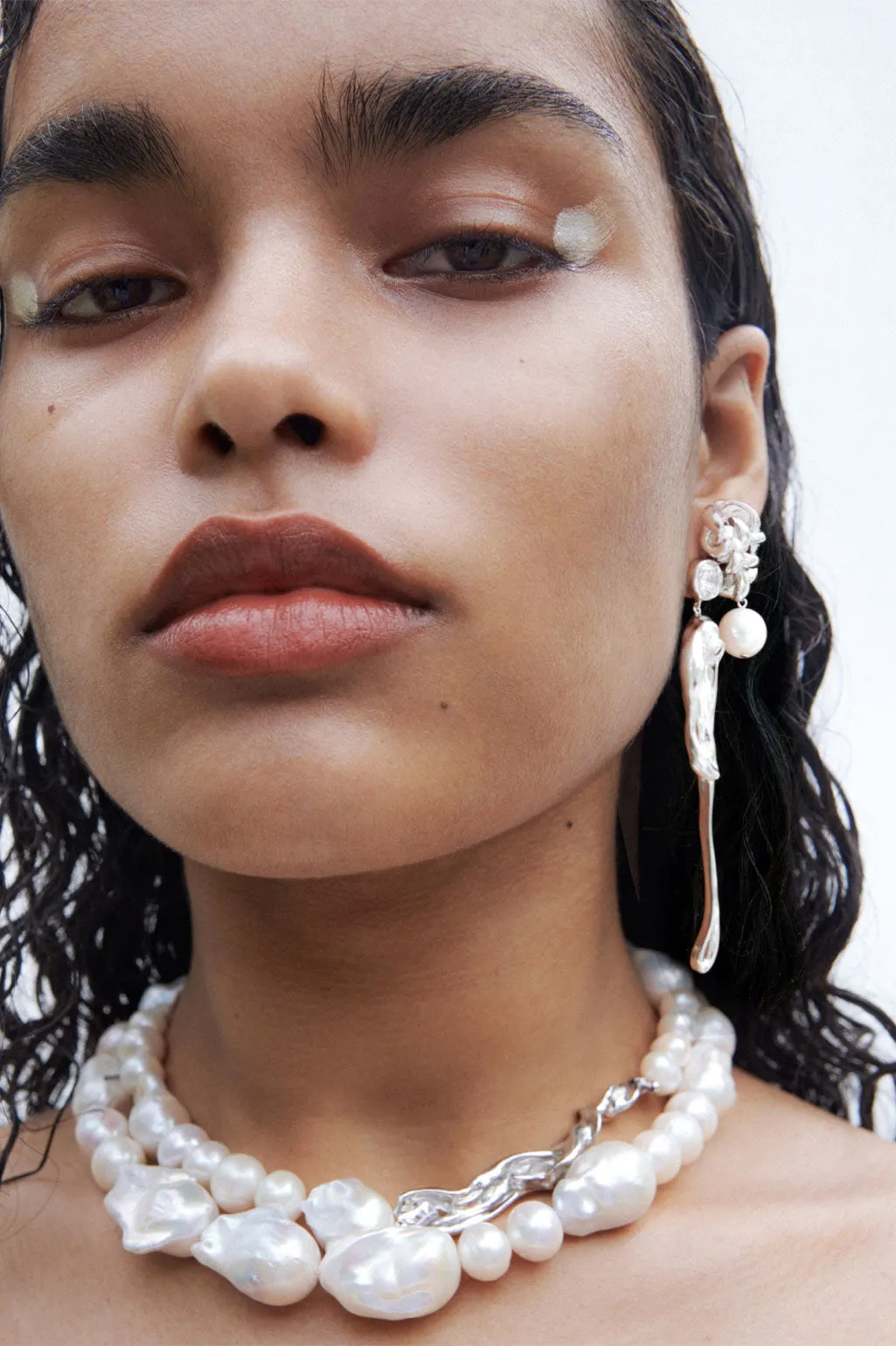 The Paths of Memory - Pearl and Recycled Gold Vermeil Earrings sold by Completed Works product image thumbnail 5