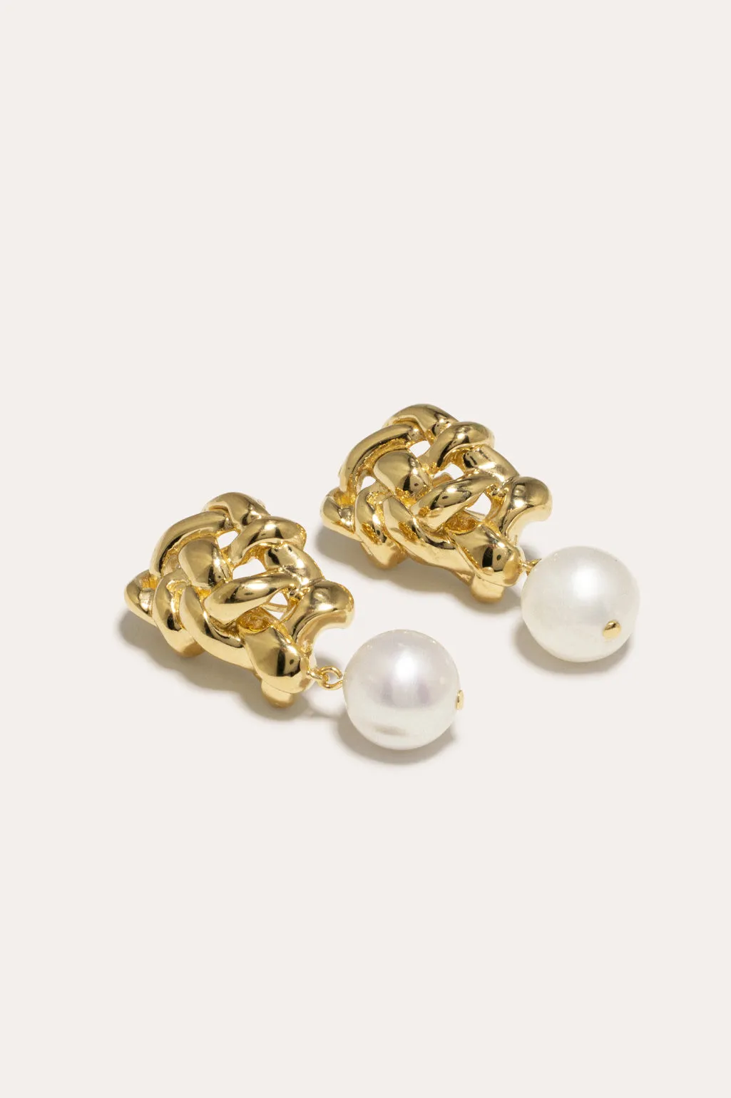 The Paths of Memory - Pearl and Recycled Gold Vermeil Earrings sold by Completed Works product image thumbnail 3