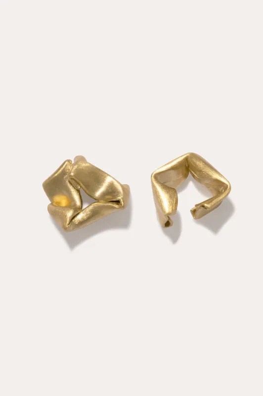 Everyone Wants to Rule the World - Recycled Gold Vermeil Earrings made by Completed Works