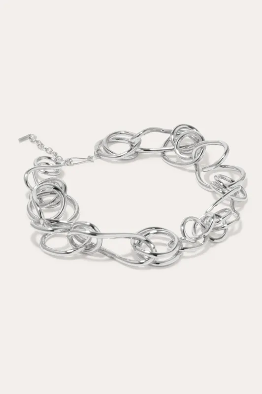 Befuddled - Platinum Plated Necklace made by Completed Works
