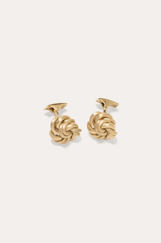 Really Knotted - Recycled Gold Vermeil Cufflinks made by Completed Works