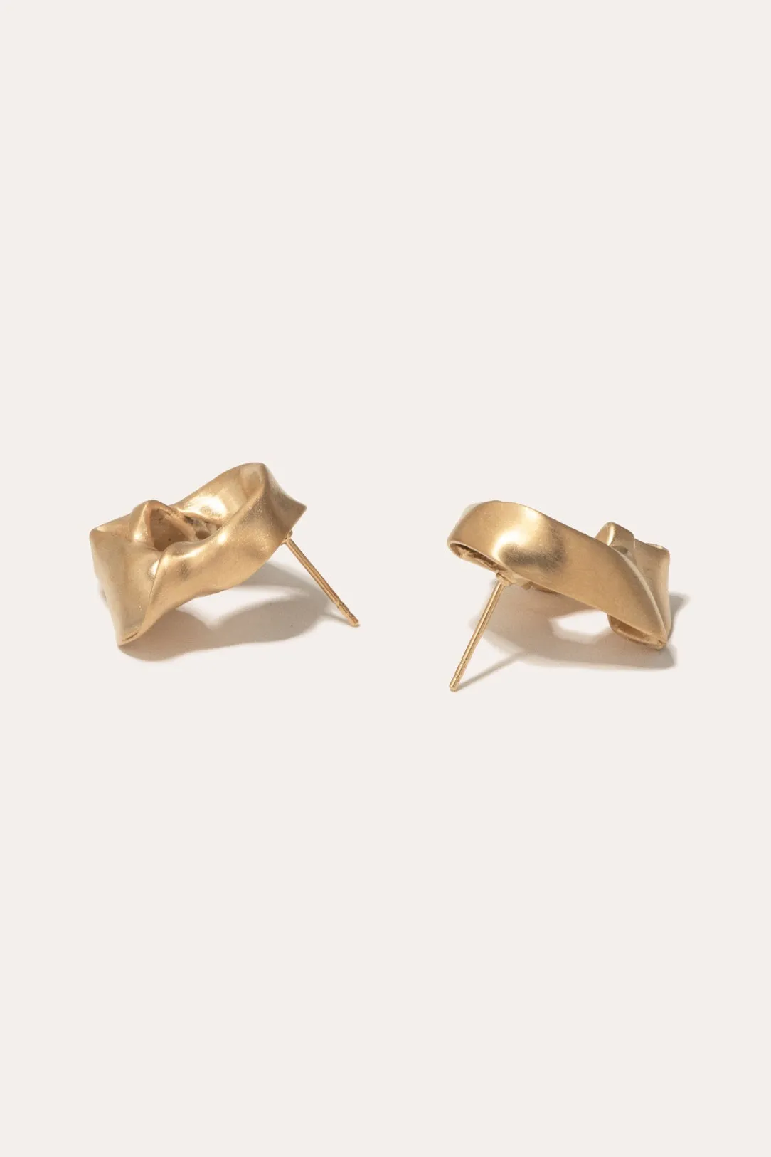 "Notsobig" Scrunch - Recycled Gold Vermeil Earrings sold by Completed Works product image thumbnail 4