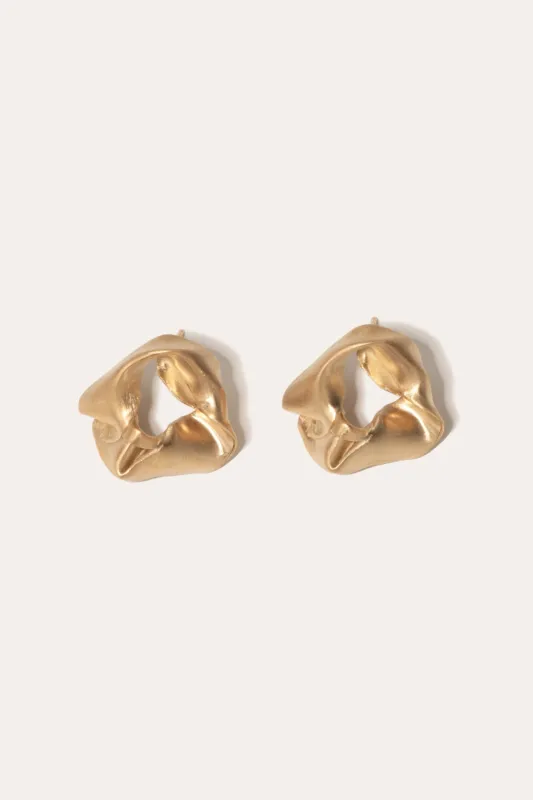 "Notsobig" Scrunch - Recycled Gold Vermeil Earrings made by Completed Works