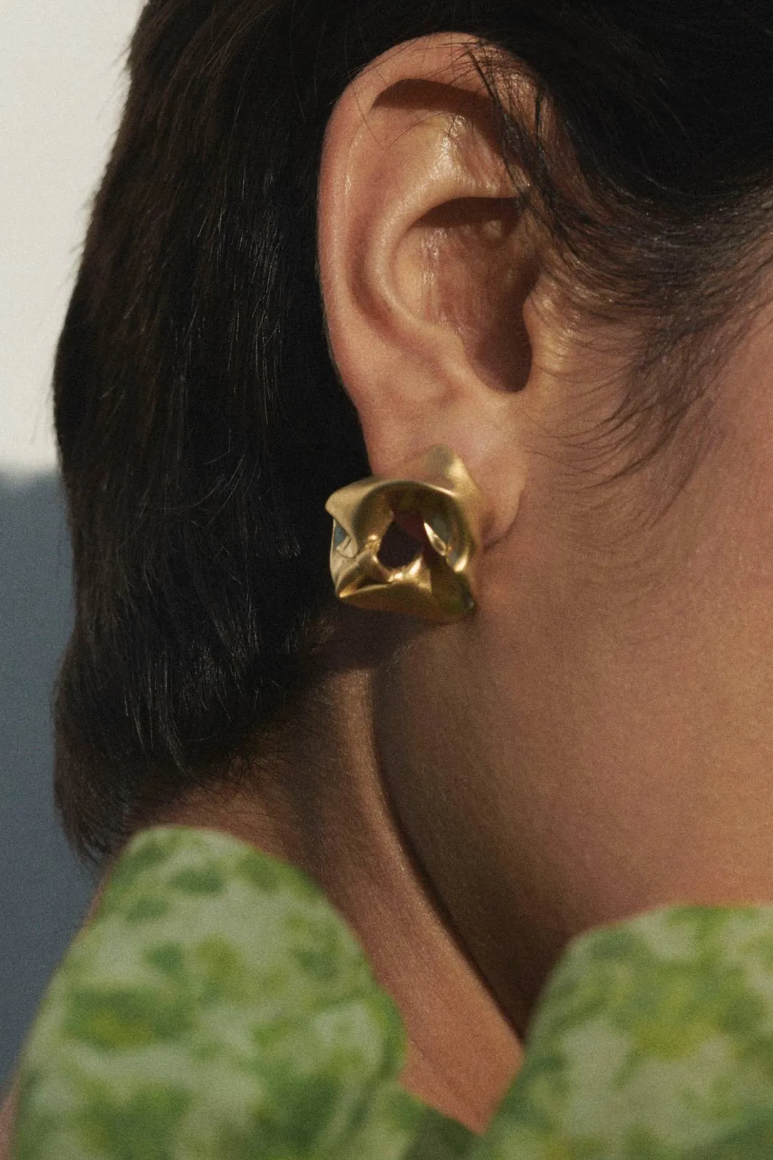 "Notsobig" Scrunch - Recycled Gold Vermeil Earrings sold by Completed Works product image thumbnail 2