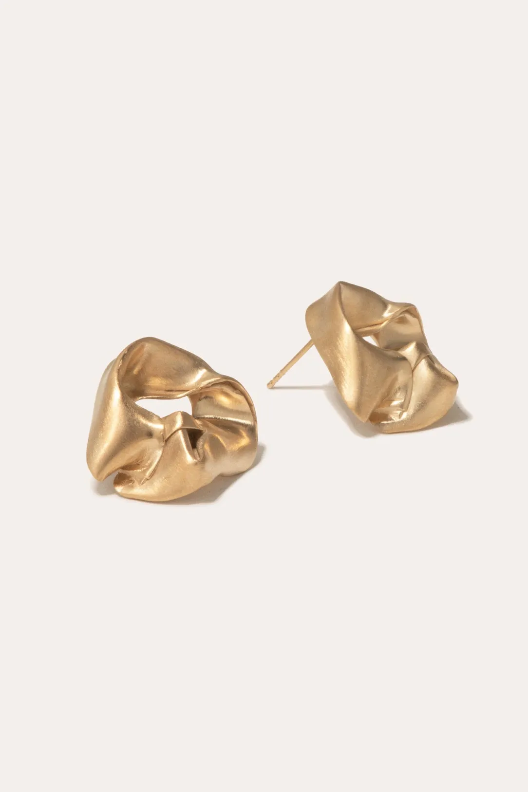 "Notsobig" Scrunch - Recycled Gold Vermeil Earrings sold by Completed Works product image thumbnail 5