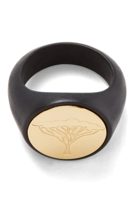 Acacia ring - Black Matte made by Crystal Haze