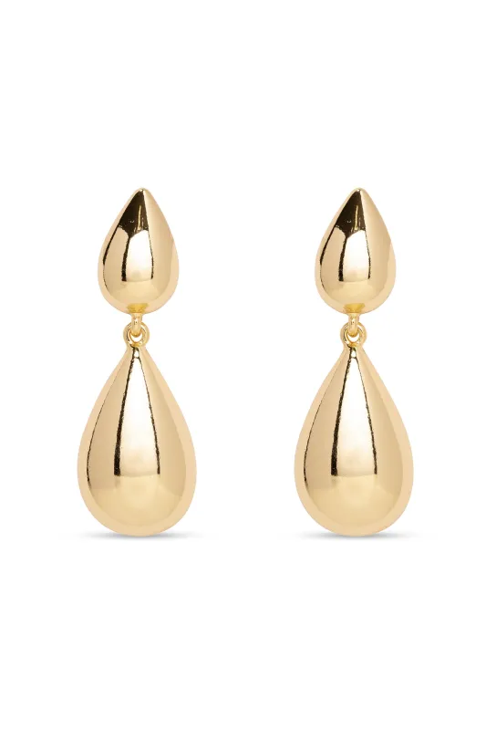 Avenue Montaigne Earrings - Gold made by Crystal Haze