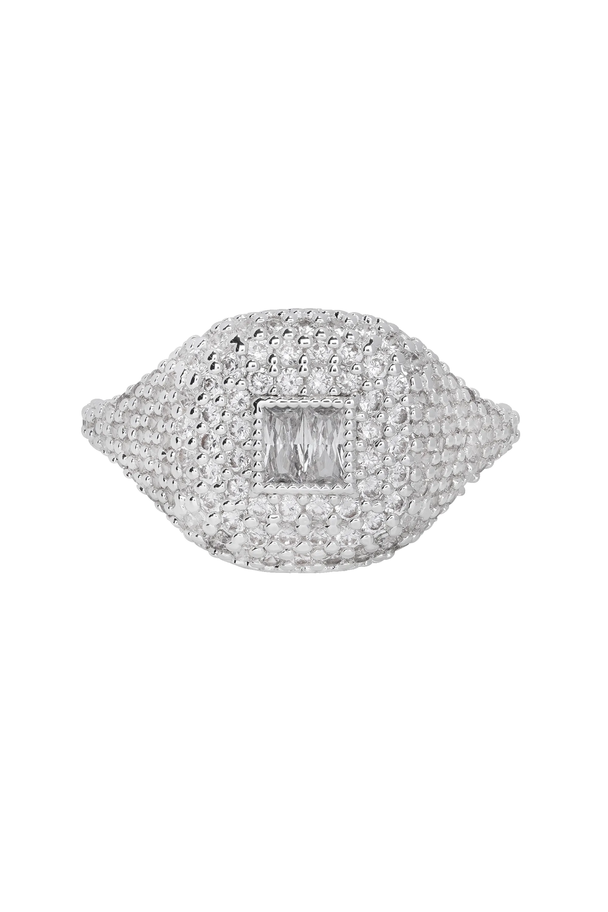 Baguette Signet Ring - Silver sold by Crystal Haze