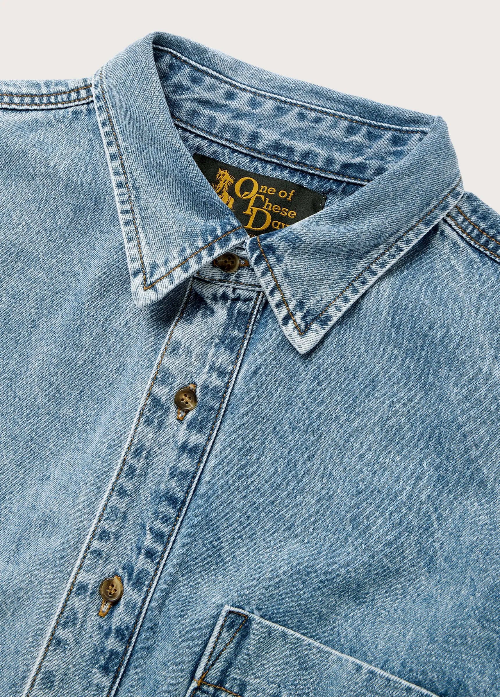 Denim Button Down Shirt | Indigo sold by One Of These Days product image thumbnail 3