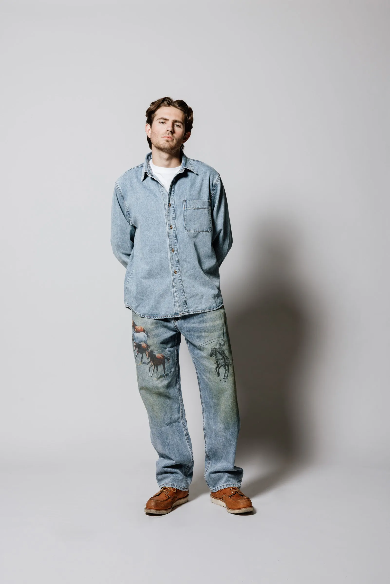 Denim Button Down Shirt | Indigo sold by One Of These Days product image thumbnail 5