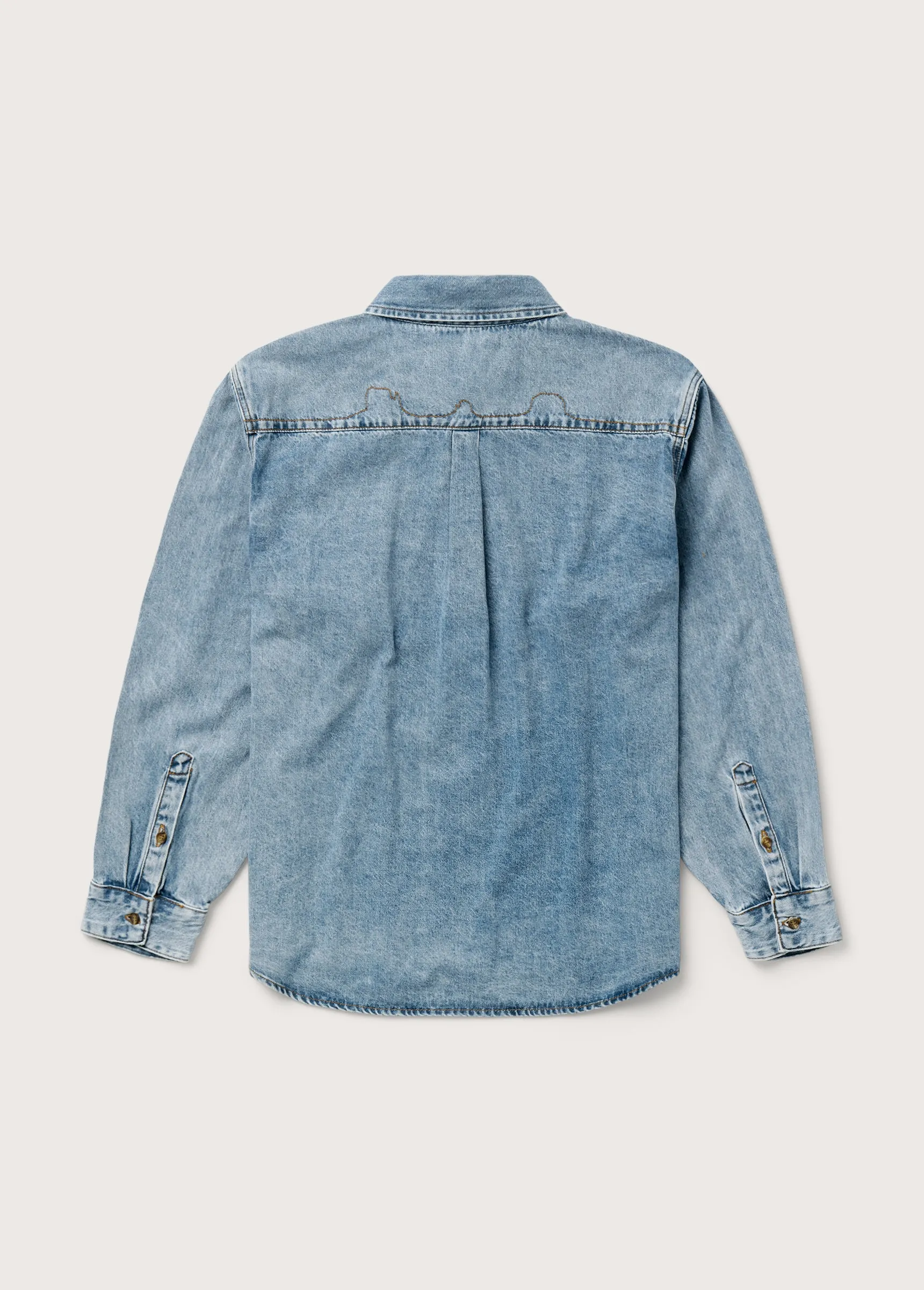 Denim Button Down Shirt | Indigo sold by One Of These Days product image thumbnail 2