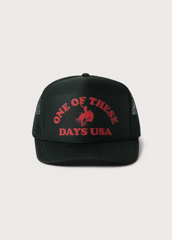 Days USA Foam Trucker Hat | Black made by One Of These Days
