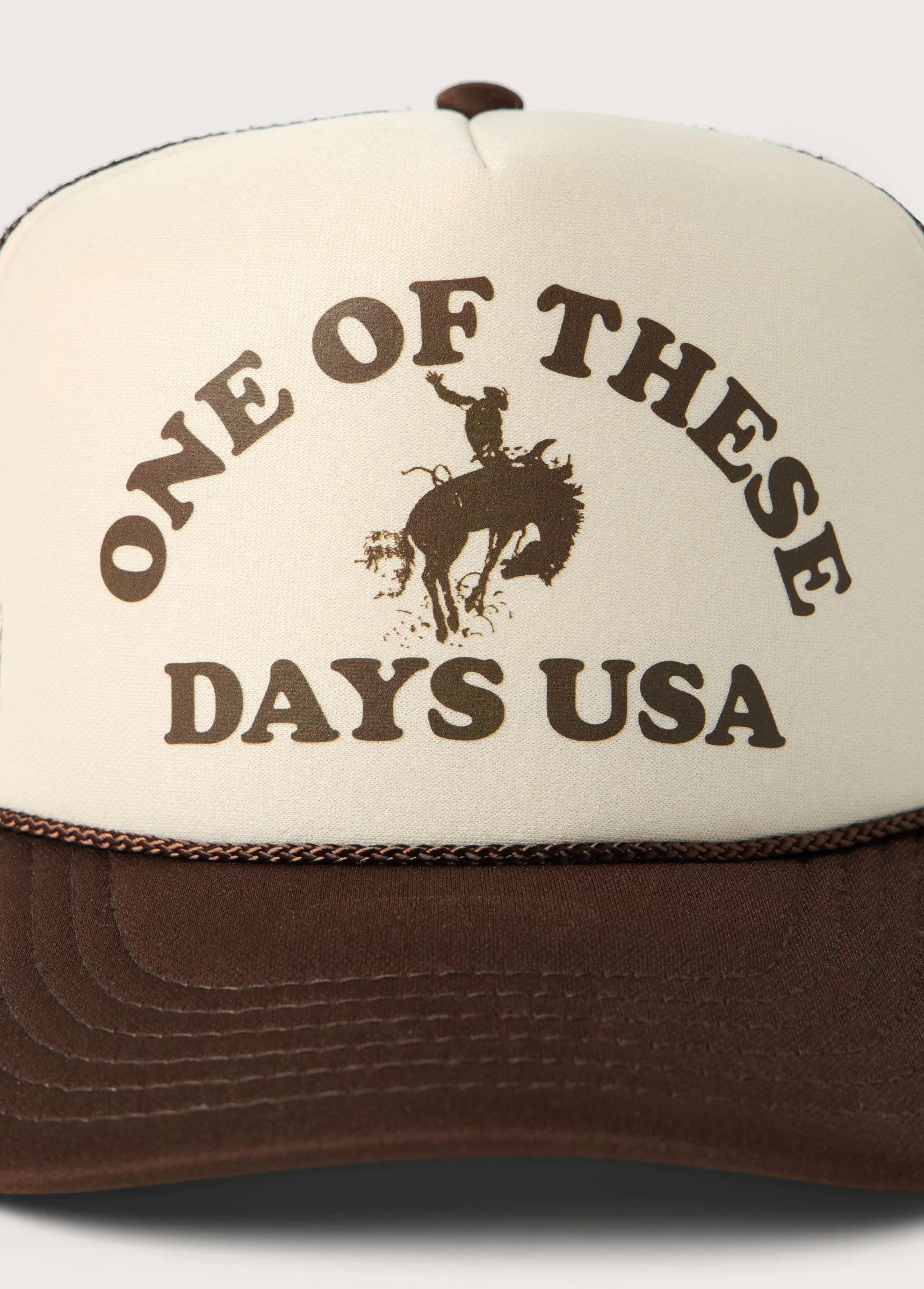 Days USA Foam Trucker Hat | Tan Brown sold by One Of These Days product image thumbnail 3