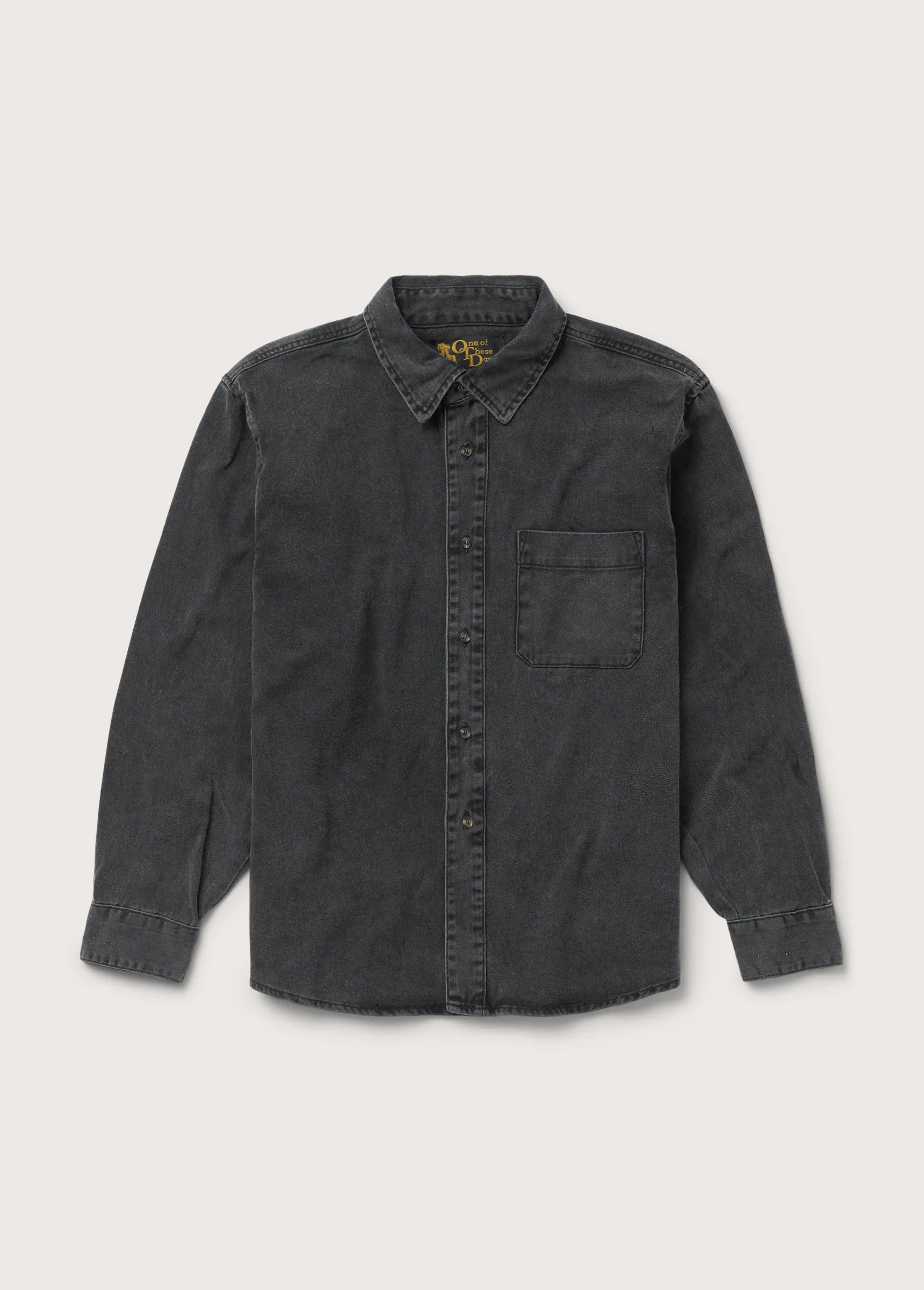 Denim Button Down Shirt | Washed Black sold by One Of These Days