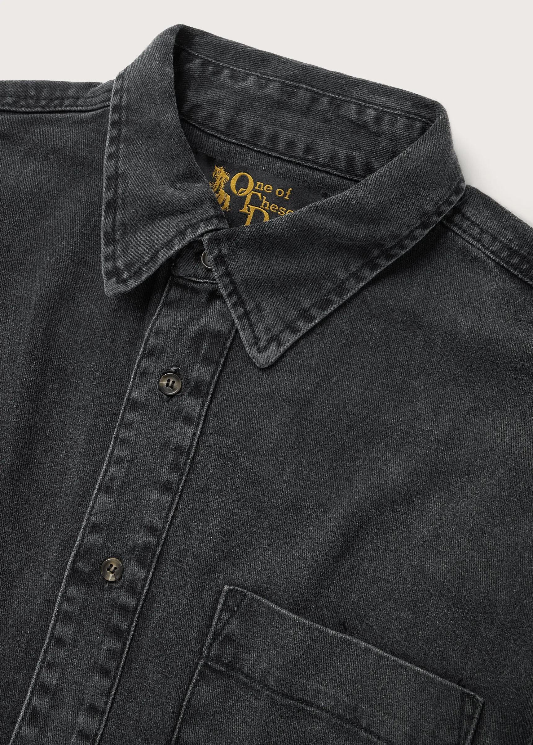 Denim Button Down Shirt | Washed Black sold by One Of These Days product image thumbnail 3
